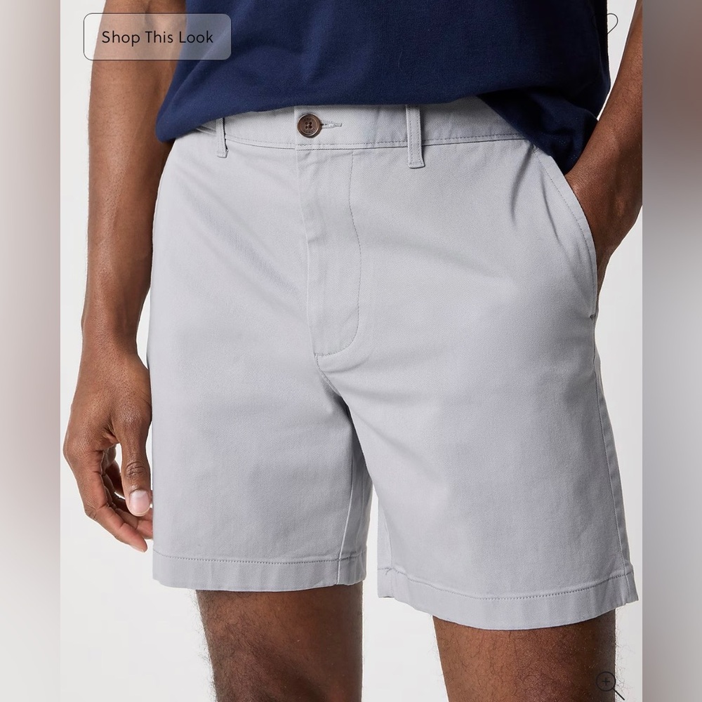J. Crew Factory Gray 7” Original Chino Shorts Sz 33 NWT